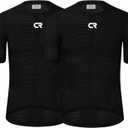 Coconut Ropamo CR 2 Pack Men's Cycling Base Layer Vests Quick Dry Bike Tank Top Breathable Bike Riding Undershirt (Black, XL)