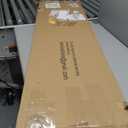 Twin Size Platform Bed Frame with LED Lights, Grey Upholstered Headboard with 2-Tier Storage Shelves, Charging Station, Noise Free, No Box Spring Needed, Easy Assemably