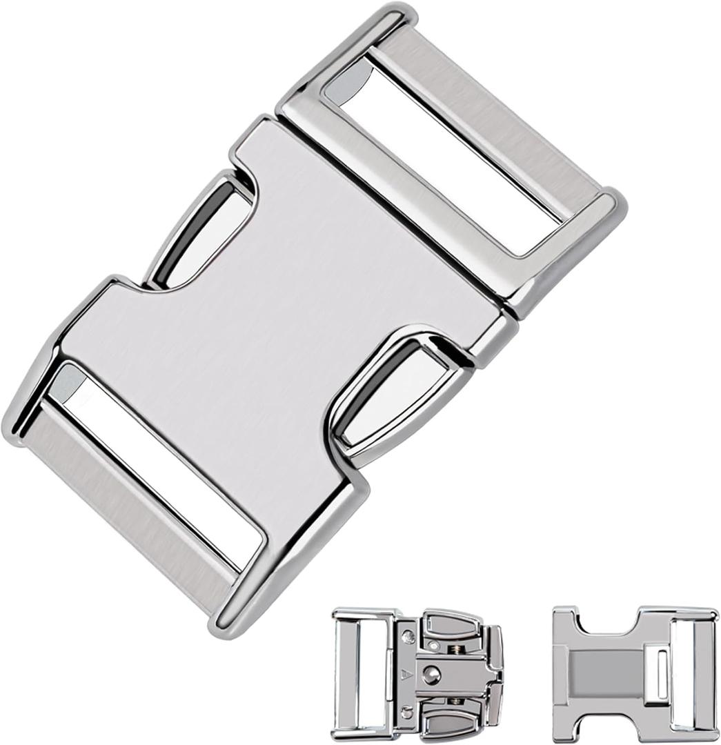 Fastener Stainless Steel Buckle for Collar & Quick Release with Easy Buckle for Small Medium Large Dogs (3.5)