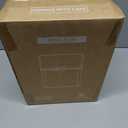 Mbillion Kitchen Compost Bin Hanging Trash Can with Lid 2.1 Gallon Stainless Steel Garbage Can for Kitchen Cabinet Door Mounted Trash Can Under Sink Door RV Bathroom,White