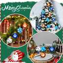 Hollowfly 24 Pcs Blue and Orange Christmas Dog Tree Ornaments 2.36 Inch Sky Cartoon Paw Clouds Christmas Ball Ornaments Set Plastic Shatterproof Xmas Trees Hanging Decorations for Holiday Decor Home