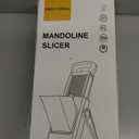 ONCE FOR ALL Upgrade Safe Mandoline Slicer Plus, Bigger Size, Adjustable Vegetable Food Chopper Potato Fries Cutter, Detachable Blade, Kitchen Chopping Artifact, Gift (SkyBlue)