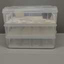 ARC 3-tiers Cupcake Carrier (White) - Cupcake Holder and Cake Transport Container that Holds up to 36 Cupcakes or 3 Large Cakes - BPA-Free, Great for Parties & Festivals