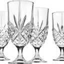 Godinger Iced Beverage Glasses, Stemmed Crystal Glass Drinking Glasses - Dublin Collection, 16oz, Set of 8