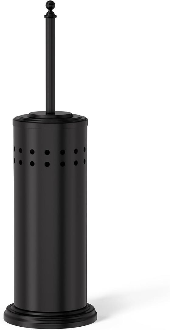 DOWRY Anti-Hand Off Toilet Plunger with Holder for Bathroom,Powerful Efficient Force Suction Cup,Heavy Duty, Deep Cleaning Black (18.7In)