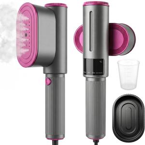 Travel Steamer for Clothes,1200W Portable Steamer ＆ Iron 2 In 1,Large Ceramic Heat Panel with 90°Rotatable Head,100ml Water Tank,110-120V Mini Ironing Machine for Home, Travel and Business.