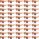 50/100 Pack Bulk Sunglasses for Adult Retro 70s 90s Cheap Glasses UV400 Protection (50Orange)