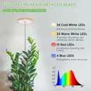 LBW Plant Grow Light,72 LEDs Full Spectrum Grow Lamp for Indoor Plants, Bamboo Plant Lights with 4/8/12H Timer,Height Adjustable,Ideal for Large Tall Plants,Bamboo