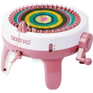 SENTRO Knitting Machine 40 Needles Knitting Machine, Smart Automatic Knitting Loom Machine for Adults and Beginners, Circular Weaving Crochet Knitting Machine Kit for Hat,Sock,Scarf,Gloves,Sweater