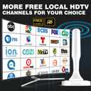 HIDB TV Antenna for Smart TV Indoor, Digital Indoor HD Antennas with Strong Magnetic Base, Easy Installation, Long Range Reception for Local Channels