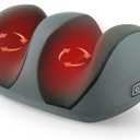 Foot Massager with Heat, Shiatsu Foot and Calf Electric Kneading Massager Machine with Roller for Relaxation, Plantar Fasciitis, Pain Relief, Gifts for Women & Men, Grey