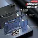 LeYi for Motorola Moto G-5G-2024 Case: Moto G 2024 Case with Slide Camera Cover, [Military-Grade] Shockproof Protection Moto G 2024 Phone case, Magnetic Stand Funda para Moto G5G 2024, Navy Blue