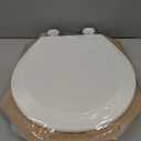 Bemis 500EC Durable Wood Toilet Seat with Easy Clean Hinges, Made in USA, Round, White