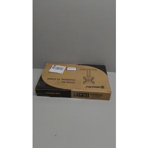 Universal Swivel TV /Table Top TV Stand for 19 to 43 inch TVs with 90 Degree Swivel, 4 Level Height Adjustable, Heavy Duty Tempered Glass Base, Holds up to 99LBS HT02B-001