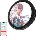 Electronic Anime Badge Pin with Photo & GIF Transfer, 1.8-inch HD Touchscreen Digital Badge - Unique Electronic Christmas Gift for Anime Fans, Ideal for Backpacks and Conventions