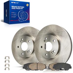KAX Front Brake Kit for Honda Pilot 2003 2004 2005 2006 2007 2008, 11.81inch Brake Rotors Pads Kit, #31275+D943 Front Brakes
