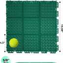 jxgzyy 20 PCS Basketball Court Tiles, 5/8 Inch Thick Portable Sport Outdoor Floor Tiles, Non Slip PP Interlocking Drainage Mat for Tennis Court Drain Pool Patio Porch, 13.38" x 13.38"