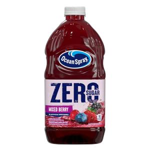 Ocean Spray ZERO Sugar Mixed Berry Juice Drink, Cranberry Juice Drink Sweetened with Stevia, 64 Fl Oz Bottle (EXP 06/04/26)