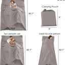 Sleeping Bag Liner Camping Travel Home Bed Sheet Lightweight Breathable Hotel Compact Sacks (Khaki, 70.8 * 82.7in)
