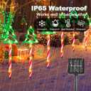 Solar Christmas Pathway Lights Outdoor Decorations, Christmas Decorations, 8 Modes Xmas Tree Candy Lights Waterproof Led Garden Stake Light for Walkway Yard Lawn Porch Holiday Decor-6 Pack