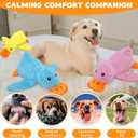Dog Calming Duck Toy, 2026 New Interactive Plush Duck Toy with Quack Sound and Crazy Crinkle for Dogs Keep Busy, Soft Stuffed Calming Pillow for Puppy Reduce Boredom -Yellow, 17.7"x14.9"(L)