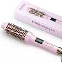 PRITECH Thermal Brush 1.5 inch, Heated Round Brush Creates Blowout Look, Ionic Curling Iron Brushes with Adjustable temperature, Dual Voltage Hair Styling Tool