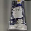 LeZakaa Christmas Wrapping Paper Bundle -Mini Roll with Bow, Ribbon, Sticker, Gift Tag -Navy with Silver Foil Design with Snowy Woodland Scenes/Snowflake/Tree-17x120 inches-3 Rolls (42.5sq.ft.ttl.)