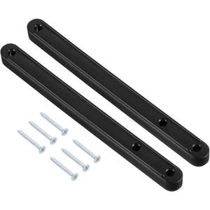 uxcell Drawer Slides, 1Set 180mm - Plastic Drawer Rails with Screw, Side Mounted Grooved Guide Rail for Cabinet Drawer Bedside Table Wardrobe Dresser (Black)