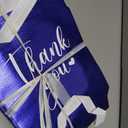 50 Pcs Thank You Gift Bags with Handles Bulk Reusable Non Woven Bags Bridesmaid Souvenir Handbags for Wedding Easter Graduation Sorority Birthday(10 x 8 x 4 Inch,Royal Blue)