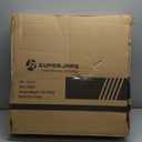 SUPERJARE 0.56'' Thick 12 Pcs 48 Sq Ft Rubber Top Exercise Equipment Mats, High Density EVA Foam Mats with Rubber Top, Interlocking Gym Flooring for Home Gym, Protective Workout Mat, Black/Blue