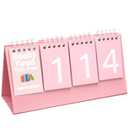 2 x Poola Voidra Books Read This Year Counter Book Tracker for Reader, Pink