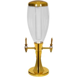 Tabletop Beer Dispenser, Liquor Dispenser, Beer Beverage Dispenser - 0.79 Gallon Capacity, Beverage Dispenser with Spigot, Built-in Ice Tube to Hold Ice Cubes to Keep Drinks Chilled, for Bar Party