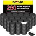 DIYMAG 280Pcs Magnetic Dot with Self Adhesive, Round Magnets Magnetic Tape Flexible Magnet Sheets with Adhesive for Crafts Photos and Die Storage Easy Peel and Stick, 0.8 x 0.08inch