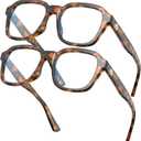 VISOONE Oversized Square Blue Light Blocking Glasses Fashion Computer Eyewear for Women and Men BENNETT
