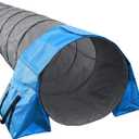 Rise8 Non-constricting Saddlebags for stabilizing Dog Agility Tunnel (Blue)