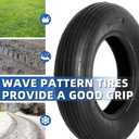 GIGOOL 4.80/4.00-8" Replacement Tire and Inner Tube Set, 2 Pack, 15" Heavy Duty Tire and Wheel, TR-13 Straight Valve Stem, for Wheelbarrow Trolley Dolly Garden Wagon Wheel Replacemen