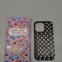 for iPhone 15 Case with Wallet - Fits 4 Card Slots, Compatible with MagSafe for Women Aesthetic Durable PU Leather Credit Card Holder Kickstand Phone Cover for Apple 15, Black Polka