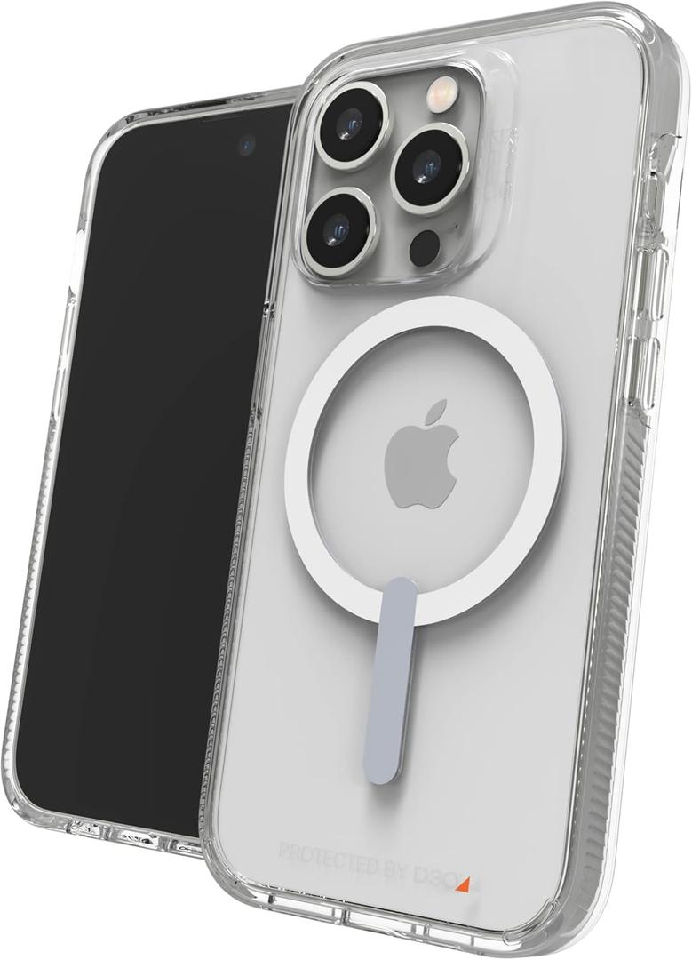 Gear4 ZAGG Crystal Palace Snap Case - Clear iPhone Case, D30 Drop Protection (13ft/ 4m), Anti-Yellowing Properties, Edge-to-Edge Protection, Magsafe Compatible iPhone 14 Plus Case