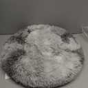 WESTERN HOME WH Calming Dog & Cat Bed, Anti-Anxiety Donut Cuddler Warming Cozy Soft Round Bed, Fluffy Faux Fur Plush Cushion Bed (20.0"L x 20.0"W x 8.0"Th)