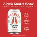 OLIPOP Prebiotic Soda Pop, Vintage Cola, Pantry Pack Packed with Prebiotics, Fiber, and Botanicals, Gluten Free, Vegan, GMO Free, 12oz (12-Cans)