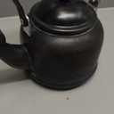 Le Creuset Enamel On Steel Demi Tea Kettle with Metal Finishes, 1.25 qt., Licorice (1.3 Quarts)