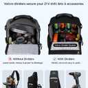Electrician Tool Chest Bag, Tactical HVAC 3-Point Harness Black
