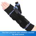Velpeau Hand Socks for Splint (Pack of 10), Elastic Cotton Stockinette Tubing for Arm, Wrist Brace with Thumb Spica Liner, Gauze Sleeve, Under Cast Wrap, Arm Cover for Men and Women (Black, Firm Version, M)