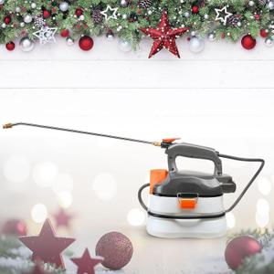Ukoke UGS02 Cordless Electric Power Garden Sprayer, 1 Gallon Tank Portable Handhel, 45 psi & 0.132 GPM (500ml per min) Grey & White 20V 2A Battery & Charger Included