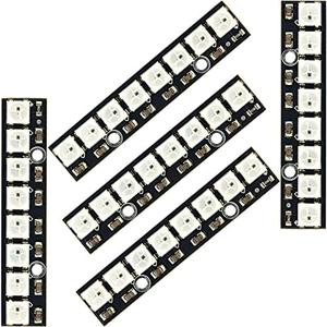 naughtystarts WS2812 5050 LED Stick Light 8 Bit Channel RGB LEDs Full Color with Integrated Drivers Board for Arduino Raspberry Pi Development (Pack of 5 Pcs) naughtystarts WS2812 5050 LED Stick Light 8 Bit Channel RGB LEDs Full Color with Integrated Drivers Board for Arduino Raspberry Pi Development (Pack of 5 Pcs)
