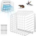 MILIJIA Universal Outside Bird Guard  Stainless Steel Construction Vent Cover, Fits 3 inch to 4 inch Vent Hoods, Prevents Birds, Rodents and Debris from Entering Dryer or Bathroom Exhaust Fan, White