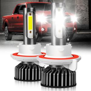 Fit For Ford F150 2004-2014 lights with Fan, 800% Super Bright Hi Lo Beam Light Bulbs, Plug and Play, 6500K Cool White 36000LM, Pack of 2