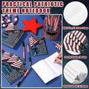 Sayglossy 36 Set 4th of July Patriotic Pens Bulk 250th Anniversary Mini Stars Stripes Notebook American Flag Metal Retractable Ballpoint Pens with Notebooks for Patriotic July 4th Party Favors (Flag)