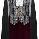 Spooktacular Creations Halloween Men Vampire Costume,Halloween Men's Vampire Cape, Dracula Costume Men, M