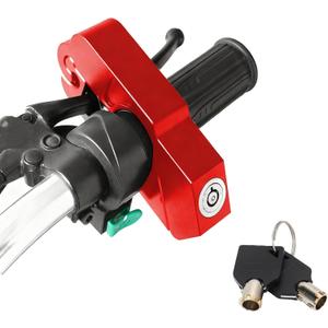 Motorcycle Handlebar Lock Tamper Resistant Weatherproof Aluminum Alloy Anti Theft Grip Lock for Scooters ATVs